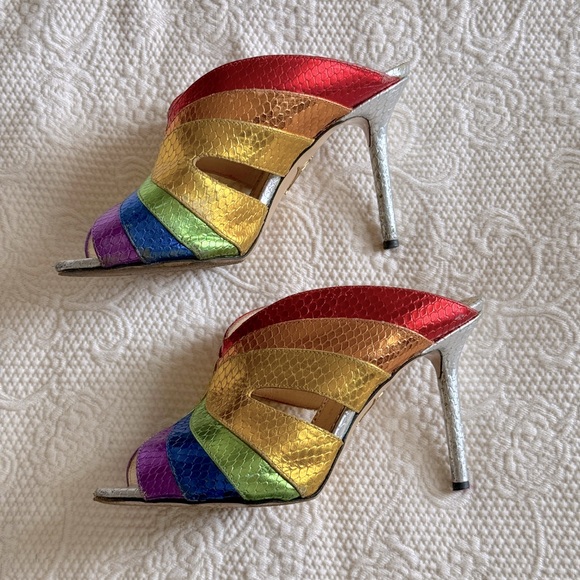 CHARLOTTE OLYMPIA rainbow heels size 36 🐍